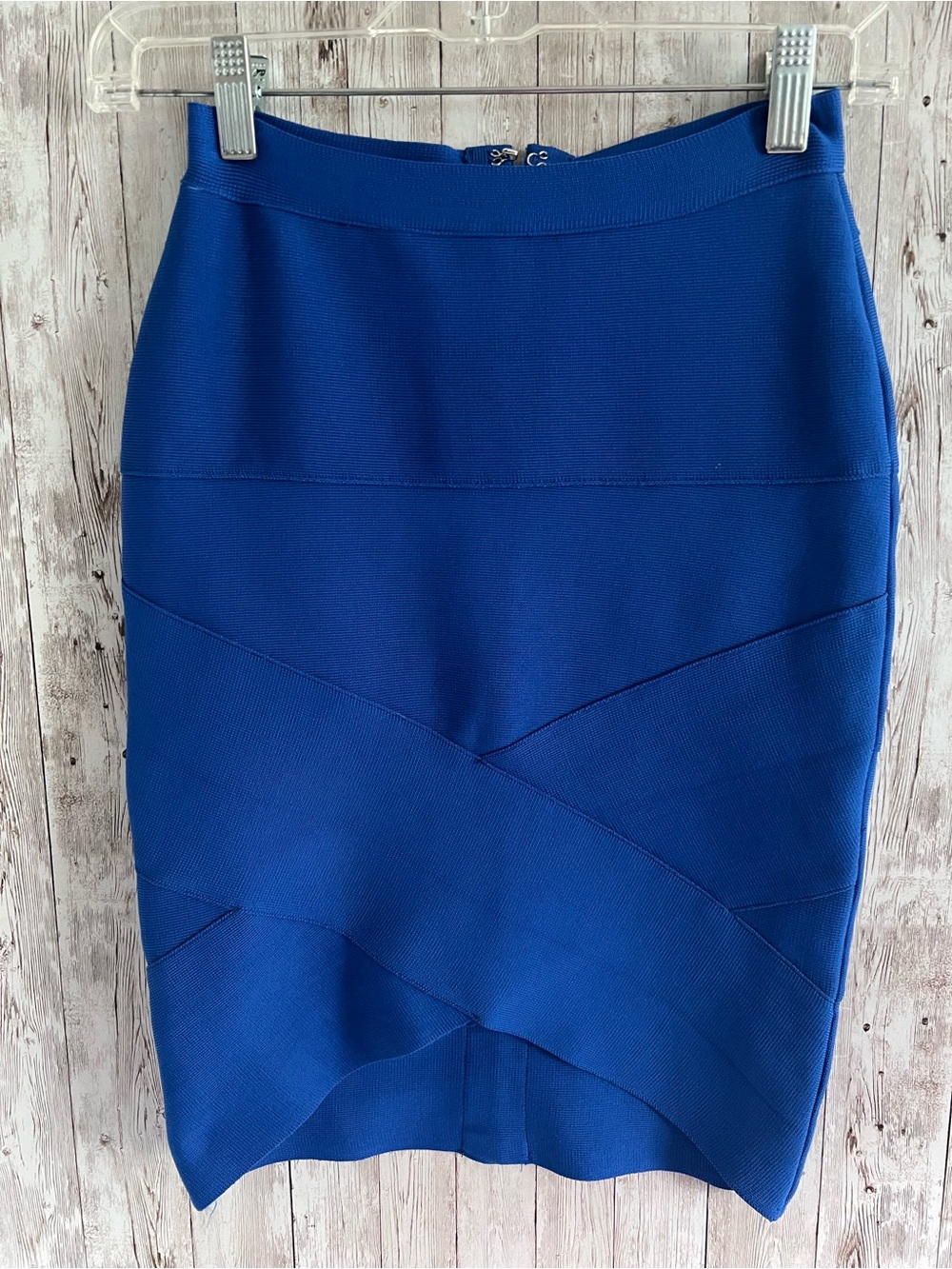 Aqua Blue Bandage Bodycon Y2K Skirt XS